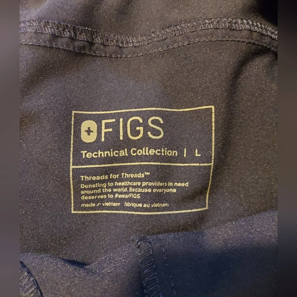 FIGS Women’s High Waisted Zamora Jogger Scrub Pants Navy Blue Size M T21004